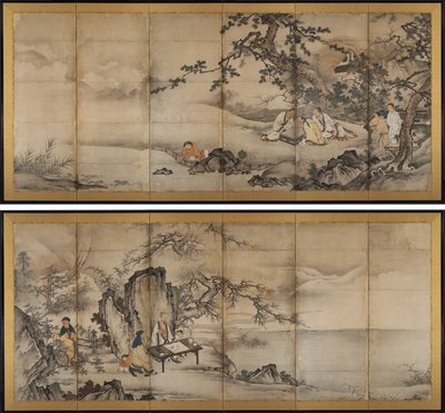A négy teljesítmény alkotó: attributed to Kano Shōei