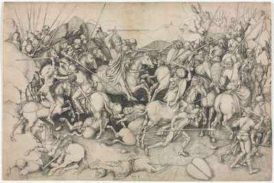 A Clavijo-i Nagy Szent Jakab-csata alkotó: attributed to Martin Schongauer