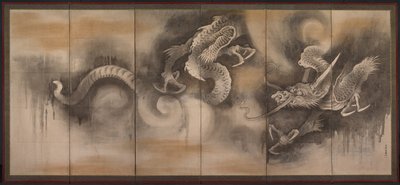 Sárkány alkotó: attributed to Soga Nichokuan