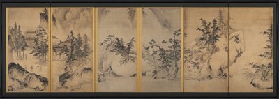 Téli és tavaszi táj alkotó: attributed to Tenshō Shūbun