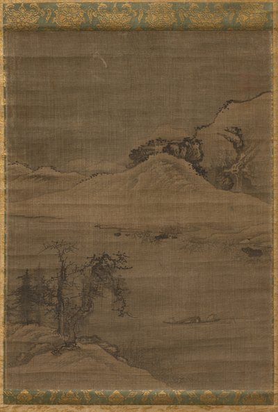 Táj halászokkal alkotó: attributed to Yi Bul hae