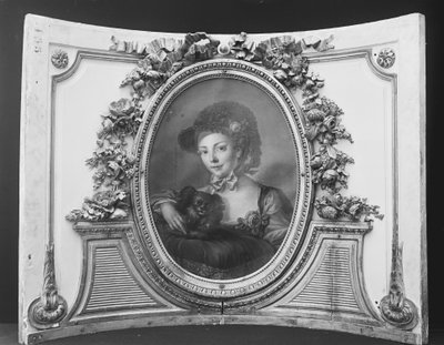 Nő kutyával, 1770-90. alkotó: ca. 1775 . French Painter