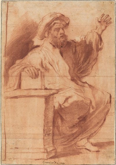 Ülő próféta alkotó: called Guercino Follower of Giovanni Francesco Barbieri