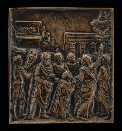 Augustus és a Szibilla alkotó: called Riccio Andrea Briosco