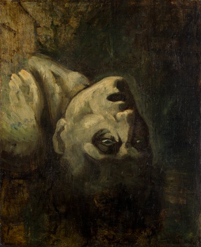Egy fulladt ember feje alkotó: circle of Théodore Géricault