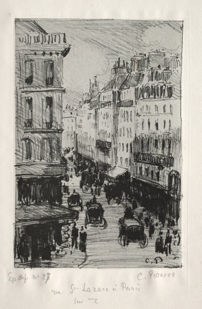 Rue Saint-Lazare, Párizs alkotó: copy after Augustin Pajou