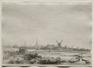 Amszterdam északnyugati nézetének másolata alkotó: copy after Rembrandt van Rijn