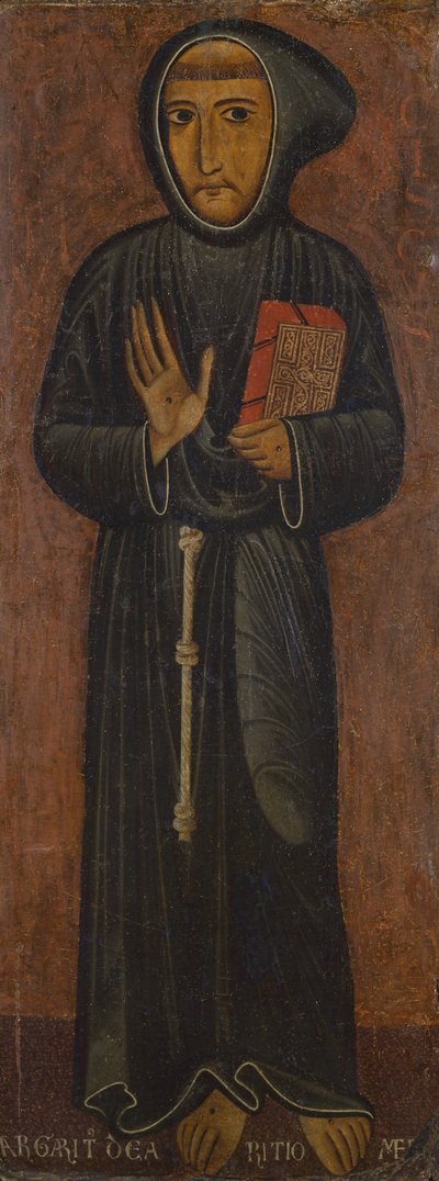 Assisi Szent Ferenc ábrázolása (festmény fára) alkotó: di Magnano da Arezzo Margaritone
