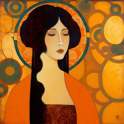 Abstract portrait of a beautiful attractive asian woman, Wall Art | Canvas Prints alkotó: F. Abderrahim