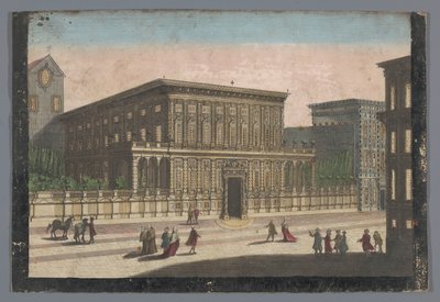 Gezicht op het Palazzo Doria-Tursi te Genua Kilátás a Palazzo del Duca d