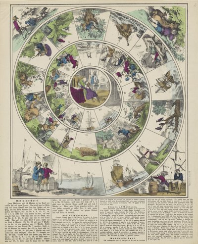 Robinson-Spiel / Jeu de Robinson / Giuoco al Robinson / Robinson-spel (cím az objektumon) alkotó: firma Joseph Scholz