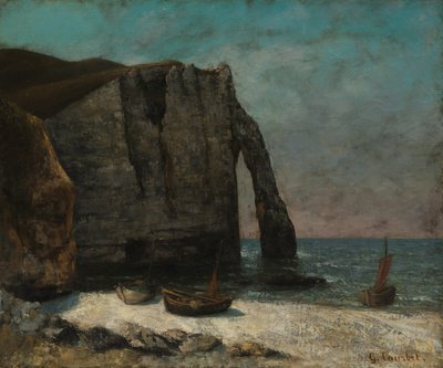 Az Étretat-i szikla alkotó: imitator of Gustave Courbet