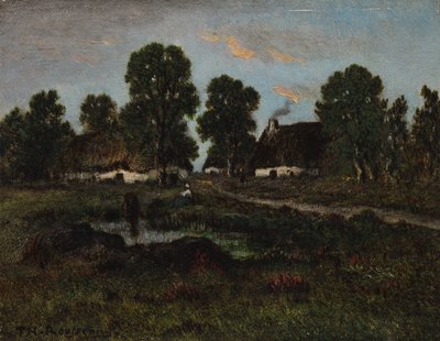 Víkendházak Larchant közelében alkotó: imitator of Théodore Rousseau