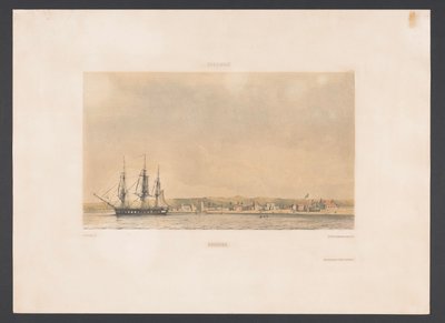 Bonaire Bonaire (cím az objektumon) Nyugat-India (sorozat címe a tárgyon) Kilátások Hollandia Nyugat-Indiájáról (sorozat címe) alkotó: jonkheer Jacob Eduard van Heemskerck