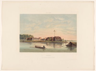 Zeelandia erőd Paramaribo-ban Suriname. A paramariboi Zelandia erőd kilátása (cím az objektumon) alkotó: jonkheer Jacob Eduard van Heemskerck