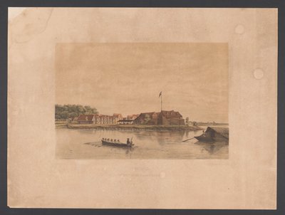Zeelandia erőd Paramaribo-ban Suriname. A paramariboi Zelandia erőd kilátása (cím az objektumon) Nyugat-India (sorozat címe a tárgyon) Kilátások Hollandia Nyugat-Indiájáról (sorozat címe) alkotó: jonkheer Jacob Eduard van Heemskerck