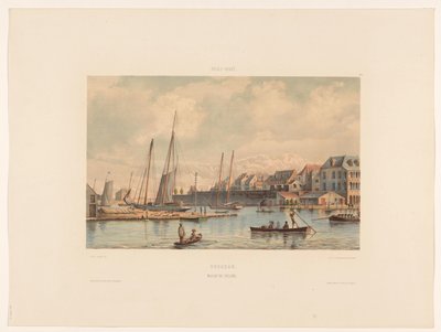 Waaigat és Willemstad városfala Curacao. Waaigat és városfal (cím az objektumon) alkotó: jonkheer Jacob Eduard van Heemskerck
