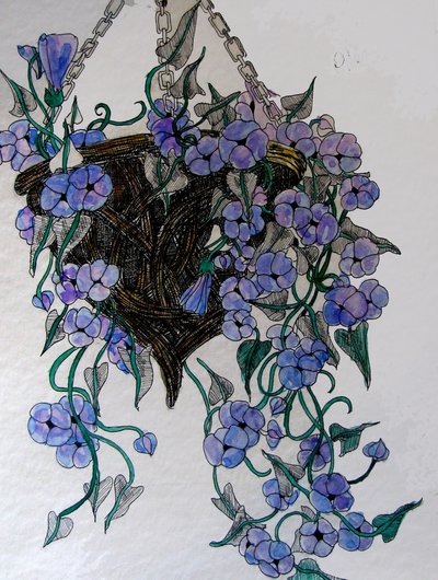 Lógó virágok, 2014 (akvarell, tus) alkotó: linda arthurs