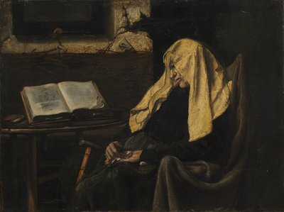 Vénasszony alszik alkotó: possibly France, mid 19th Century