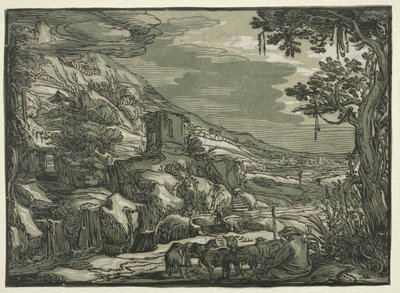 Árkádiai táj alkotó: possibly after Esaias van de Velde