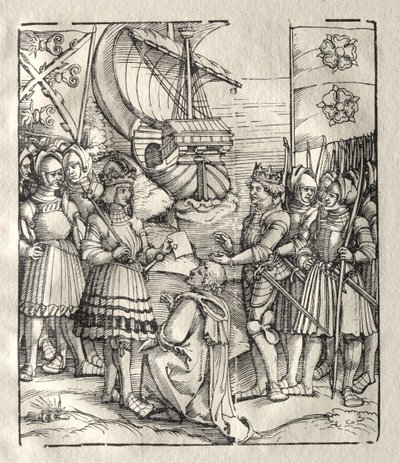 Maximilian békét köt VII. Henrikkel alkotó: possibly by Peter Flötner