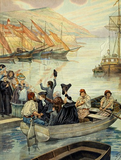 1778. december 15-én indult a korzikai Ajaccióból; Charles Bonaparte (1746-1785) Marseille-be hajózott fiaival, Joseph Bonaparte-val (1768-1844) és I. Bonaparte Napóleonnal (1769-1821), valamint sógorával, Joseph Fesch-sel (1763-1839), hogy Versailles-ba m alkotó: pseudonym for Onfray de Breville Jacques Job