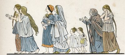 Gall parasztasszonyok gyermekeikkel. „” Franciaországban, története G. Montorgueil, kép: Job””” 1896. Magángyűjtemény. alkotó: pseudonym for Onfray de Breville Jacques Job