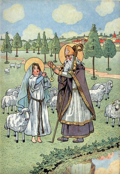 Franciaország története. Sainte Genevieve életének jelenete játékokkal: Az egykori Saint Germain d