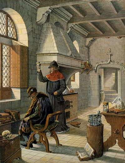 Franciaország története a középkorban (középkor): Jacques Coictier, XI. Lajos francia király első orvosa, akit Óvatosnak nevezett (1423-1483), gyógyírt készített neki. Illusztráció: Jacques Marie Gaston Onfray de Breville a JOB-ban (1858-1931) alkotó: pseudonym for Onfray de Breville Jacques Job