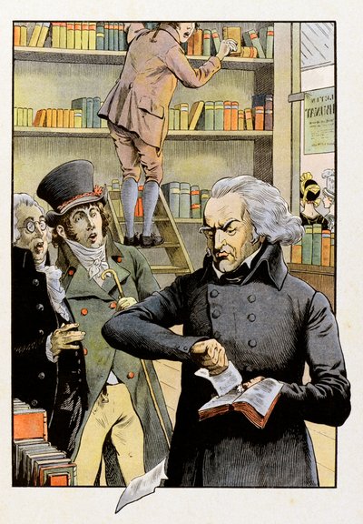 Egy könyvesboltban Theophile Malo Corret de La Tour (vagy Latour) d
