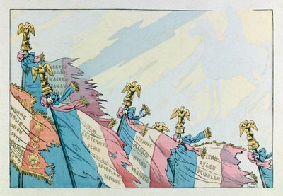 Jacques Marie Gaston Onfray de Breville: JOB (1858 - 1931); Illusztráció a „Les epees de France” könyvből: Napóleon sasai; Coll, Share alkotó: pseudonym for Onfray de Breville Jacques Job