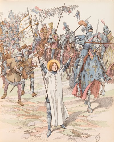 Jacques Marie Gaston Onfroy de Breville az állásban (1858-1931) – Joan of Arc (1412-1431) hadserege élén, magángyűjtemény alkotó: pseudonym for Onfray de Breville Jacques Job