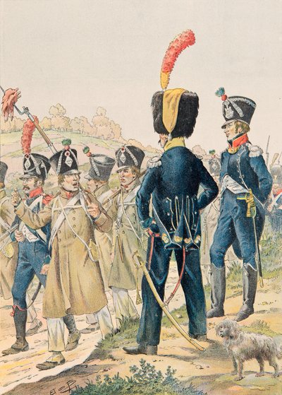 Jacques Marie Gaston Onfroy de Breville dit JOB (1858-1931) – A francia csapatok mindenkori felszerelése: Voltigeurs és könnyű gyalogsági vadászok tisztjei az Első Birodalom alatt, Magángyűjtemény alkotó: pseudonym for Onfray de Breville Jacques Job