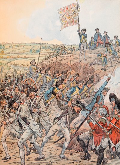 Jacques Marie Gaston Onfroy de Breville dit JOB (1858-1931) – A franciák a yorktowni csatában 1781 októberében a függetlenségi háború alatt, magángyűjtemény alkotó: pseudonym for Onfray de Breville Jacques Job