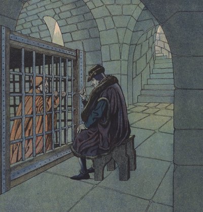 XI. Lajos francia király és Balue bíboros (színes litó) alkotó: pseudonym for Onfray de Breville Jacques Job