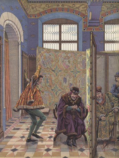 XI. Lajos terve a burgundok elválasztására angol szövetségeseiktől (színes litho) alkotó: pseudonym for Onfray de Breville Jacques Job