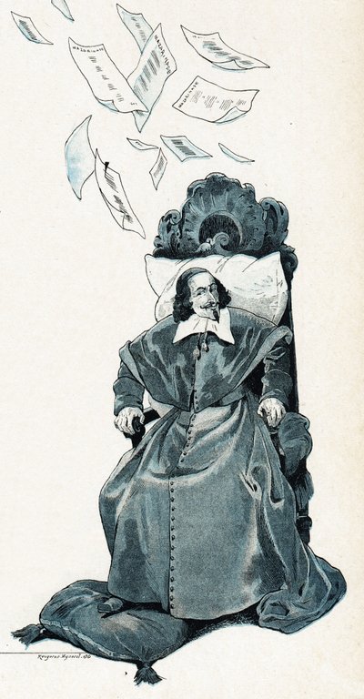 Jules Mazarin bíboros portréja (Giulio Raimondo Mazzarino vagy Mazarino alkotó: pseudonym for Onfray de Breville Jacques Job