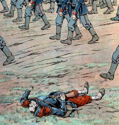 Prussians invading France: french dead soldier alkotó: pseudonym for Onfray de Breville Jacques Job