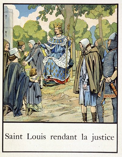 Saint Louis igazságszolgáltatás – Jacques Bainville „Egy kis Franciaország története” című művében, szerk. Sörény alkotó: pseudonym for Onfray de Breville Jacques Job