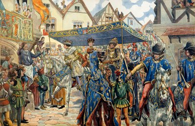 A Prudent (1423-1483) néven ismert francia XI. Lajos diadalmas belépése Párizsba augusztus 30-án alkotó: pseudonym for Onfray de Breville Jacques Job