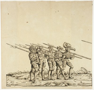 Halberdiers, Maximilian diadalmenetéből alkotó: the Elder Hans Burgkmair