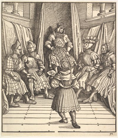 Illusztráció: A fehér király Der Weiß König, 15-16. század. alkotó: the Elder Hans Burgkmair