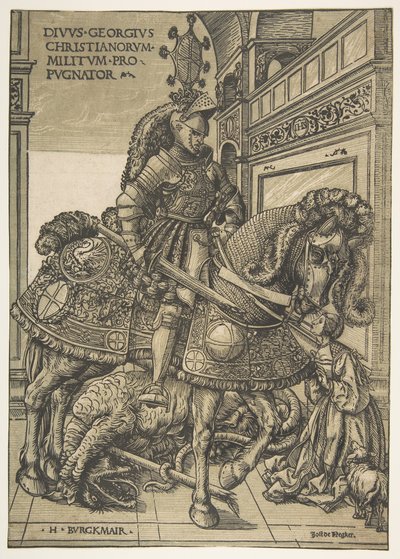 Szent György lóháton, 15081518. alkotó: the Elder Hans Burgkmair