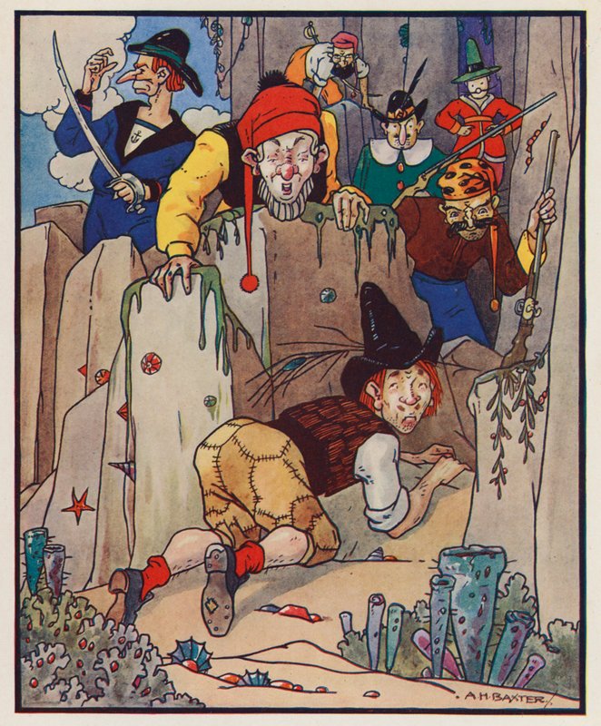 Illusztráció Jonathan Swift Gulliver utazásaihoz (színes litográfia) alkotó: (after) American School