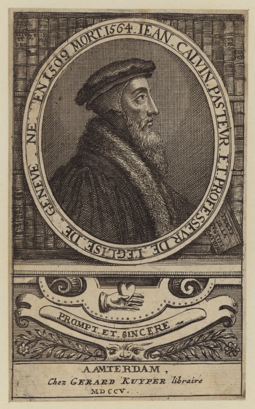 John Calvin francia teológus és a protestáns reformáció lelkipásztora (metszet) alkotó: (after) Dutch School