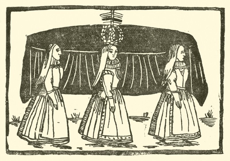 Illusztráció a Roxburghe-balladákhoz (fametszet) alkotó: (after) English School