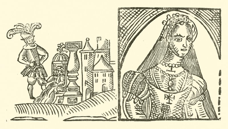 Illusztráció a Roxburghe-balladákhoz (fametszet) alkotó: (after) English School