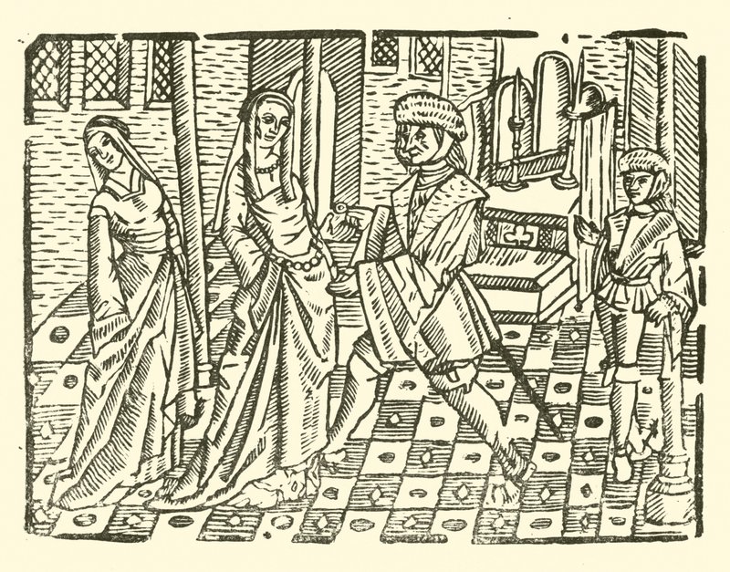 Illusztráció a Roxburghe-balladákhoz (fametszet) alkotó: (after) English School