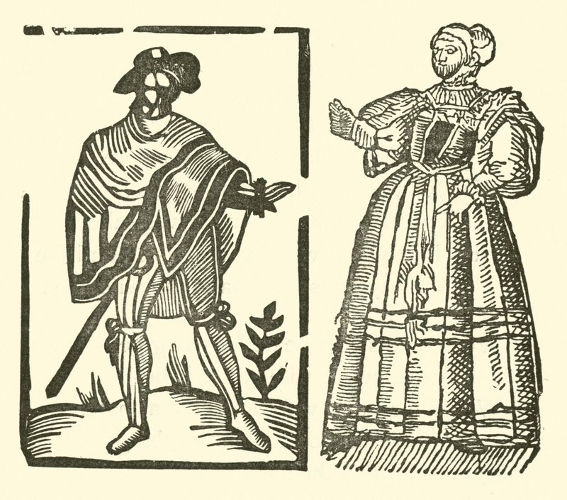 Illusztráció a Roxburghe-balladákhoz (fametszet) alkotó: (after) English School