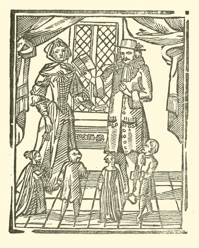 Illusztráció a Roxburghe-balladákhoz (fametszet) alkotó: (after) English School